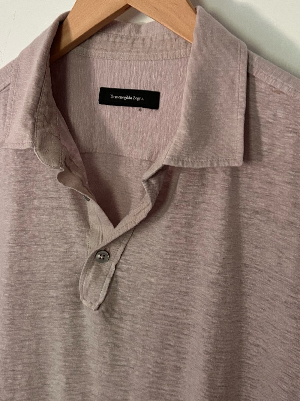 Ermenegildo Zegna Men’s Size L/52 Short Sleeve Linen Polo - Picture 10 of 12